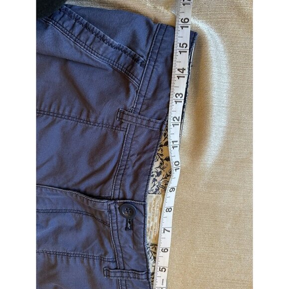 Eddie Bauer Ripstop Women Capri Pant Sz 6 Navy Cotton Cargo Mid Rise Casual - Picture 4 of 9